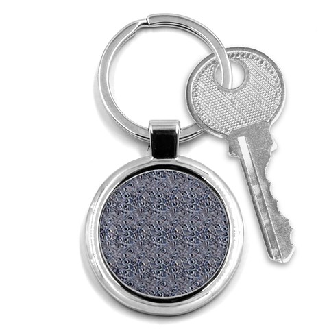 Blue Black Snake Pattern Key Chain (Round) from ArtsNow.com Front