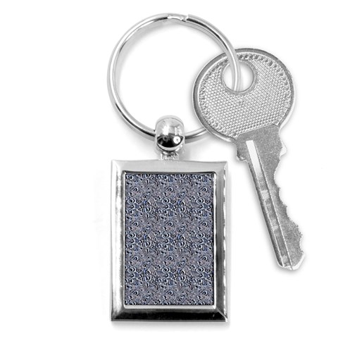 Blue Black Snake Pattern Key Chain (Rectangle) from ArtsNow.com Front