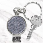 Blue Black Snake Pattern Nail Clippers Key Chain