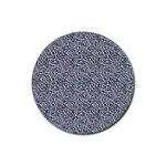 Blue Black Snake Pattern Rubber Coaster (Round)
