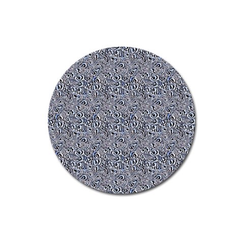 Blue Black Snake Pattern Magnet 3  (Round) from ArtsNow.com Front