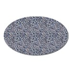Blue Black Snake Pattern Oval Magnet