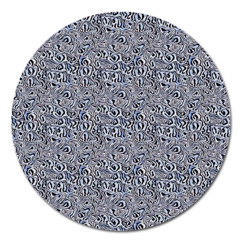 Blue Black Snake Pattern Magnet 5  (Round) from ArtsNow.com Front