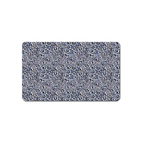 Blue Black Snake Pattern Magnet (Name Card) from ArtsNow.com Front