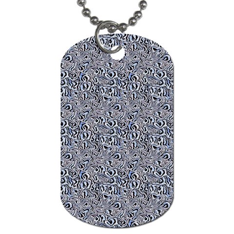 Blue Black Snake Pattern Dog Tag (One Side) from ArtsNow.com Front