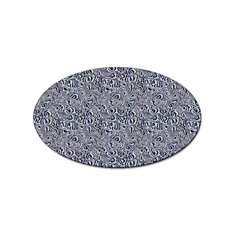 Blue Black Snake Pattern Sticker Oval (100 pack) from ArtsNow.com Front