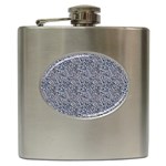 Blue Black Snake Pattern Hip Flask (6 oz)