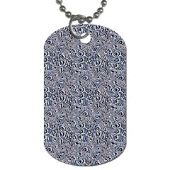 Blue Black Snake Pattern Dog Tag (Two Sides) from ArtsNow.com Back