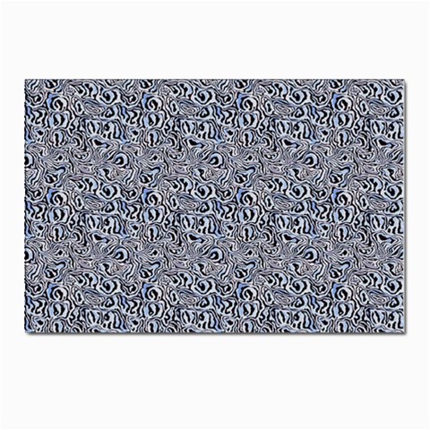 Blue Black Snake Pattern Postcard 7  x 5  (Pkg of 10) from ArtsNow.com Front