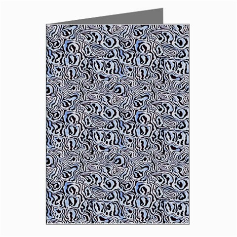 Blue Black Snake Pattern Greeting Card from ArtsNow.com Left