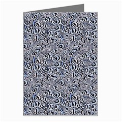 Blue Black Snake Pattern Greeting Card from ArtsNow.com Left
