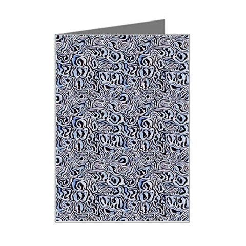 Blue Black Snake Pattern Mini Greeting Card from ArtsNow.com Left