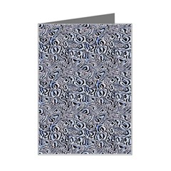 Blue Black Snake Pattern Mini Greeting Card from ArtsNow.com Left