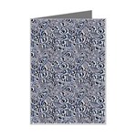 Blue Black Snake Pattern Mini Greeting Card