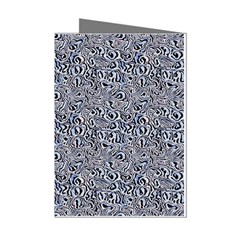 Blue Black Snake Pattern Mini Greeting Cards (Pkg of 8) from ArtsNow.com Left