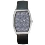 Blue Black Snake Pattern Barrel Style Metal Watch