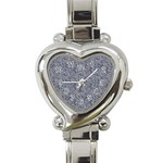 Blue Black Snake Pattern Heart Italian Charm Watch