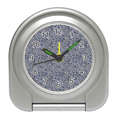 Blue Black Snake Pattern Travel Alarm Clock from ArtsNow.com Front
