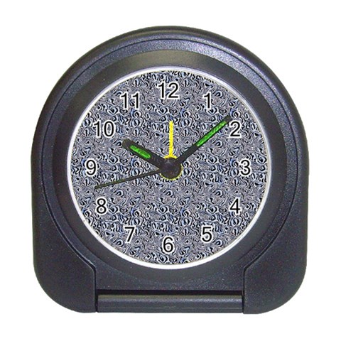 Blue Black Snake Pattern Travel Alarm Clock from ArtsNow.com Front