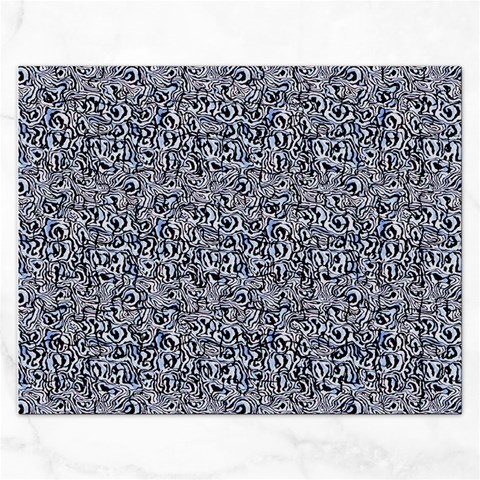 Blue Black Snake Pattern Rectangular Jigsaw Puzzl from ArtsNow.com Front