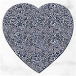 Blue Black Snake Pattern Jigsaw Puzzle (Heart)
