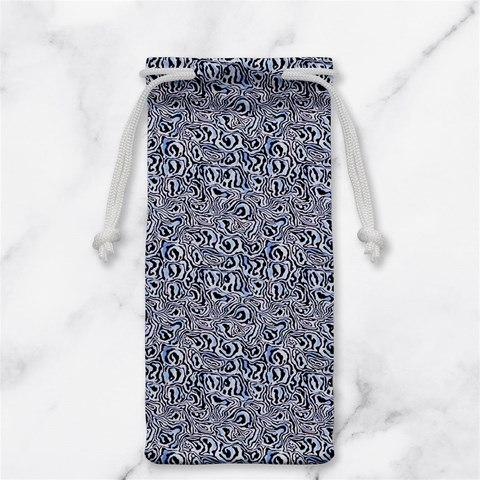 Blue Black Snake Pattern Jewelry Bag from ArtsNow.com Front