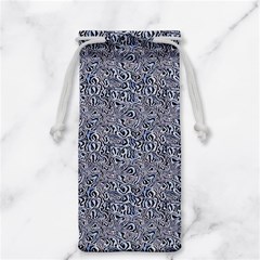 Blue Black Snake Pattern Jewelry Bag from ArtsNow.com Back