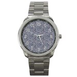 Blue Black Snake Pattern Sport Metal Watch