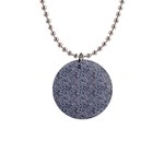Blue Black Snake Pattern 1  Button Necklace