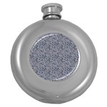 Blue Black Snake Pattern Round Hip Flask (5 oz)