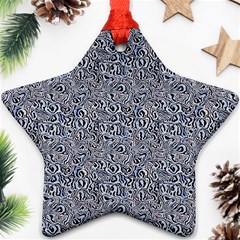Blue Black Snake Pattern Star Ornament (Two Sides) from ArtsNow.com Back