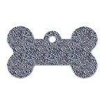 Blue Black Snake Pattern Dog Tag Bone (Two Sides)