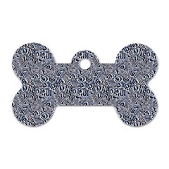 Blue Black Snake Pattern Dog Tag Bone (Two Sides) from ArtsNow.com Back