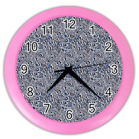 Blue Black Snake Pattern Color Wall Clock from ArtsNow.com Front