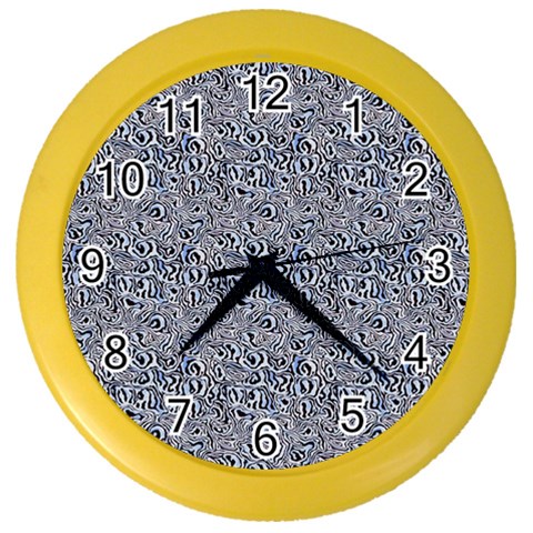 Blue Black Snake Pattern Color Wall Clock from ArtsNow.com Front