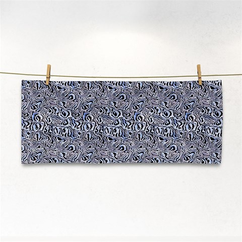 Blue Black Snake Pattern Hand Towel from ArtsNow.com Front