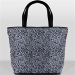 Blue Black Snake Pattern Bucket Bag