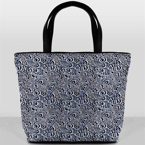 Blue Black Snake Pattern Bucket Bag from ArtsNow.com Back