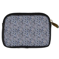 Blue Black Snake Pattern Digital Camera Leather Case from ArtsNow.com Back