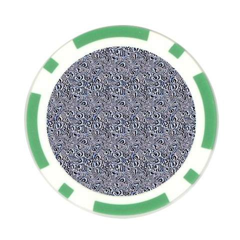 Blue Black Snake Pattern Poker Chip Card Guard (10 pack) from ArtsNow.com Front