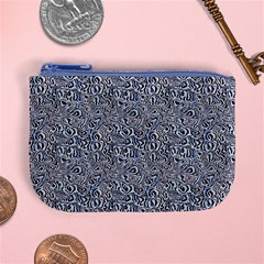 Blue Black Snake Pattern Mini Coin Purse from ArtsNow.com Front