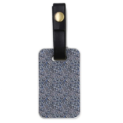 Blue Black Snake Pattern Luggage Tag (one side) from ArtsNow.com Front
