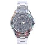 Blue Black Snake Pattern Stainless Steel Analogue Watch