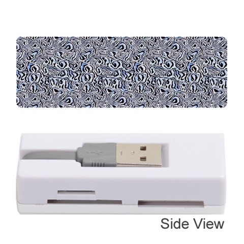 Blue Black Snake Pattern Memory Card Reader (Stick) from ArtsNow.com Front