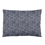 Blue Black Snake Pattern Pillow Case (Two Sides)