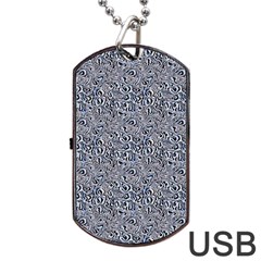Blue Black Snake Pattern Dog Tag USB Flash (Two Sides) from ArtsNow.com Front