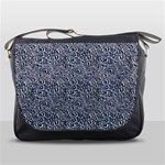 Blue Black Snake Pattern Messenger Bag