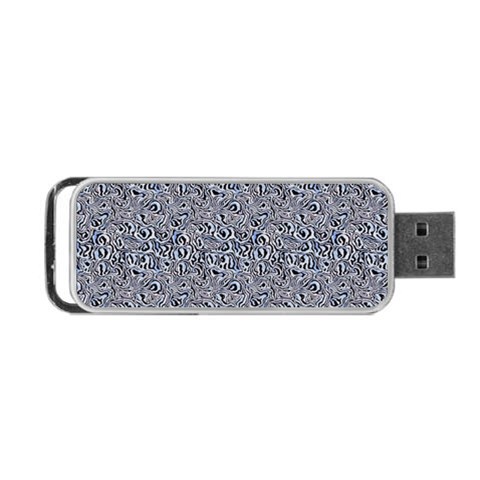 Blue Black Snake Pattern Portable USB Flash (One Side) from ArtsNow.com Front