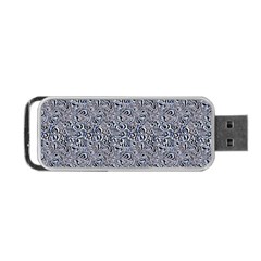 Blue Black Snake Pattern Portable USB Flash (Two Sides) from ArtsNow.com Back