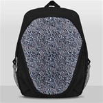 Blue Black Snake Pattern Backpack Bag